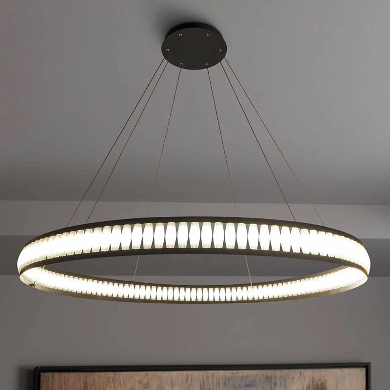 Eurofase Forster 47 1/4"W Matte Black Ring LED Chandelier 3 Eurofase Forster 47 1/4"W Matte Black Ring LED Chandelier