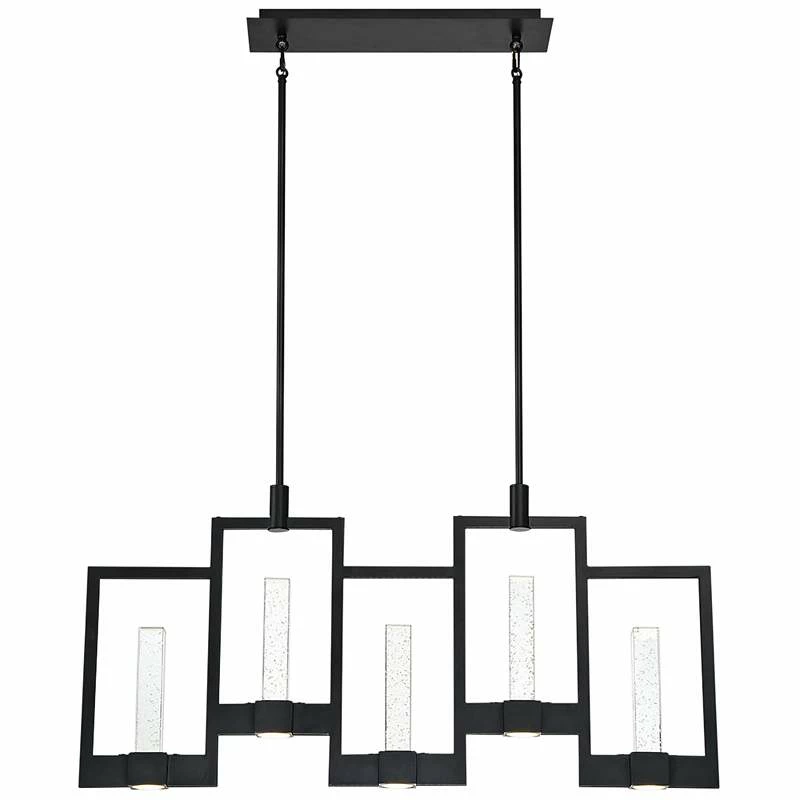 Eurofase Hanson 39"W Black LED Kitchen Island Light Pendant 4 Eurofase Hanson 39"W Black LED Kitchen Island Light Pendant - Image 2