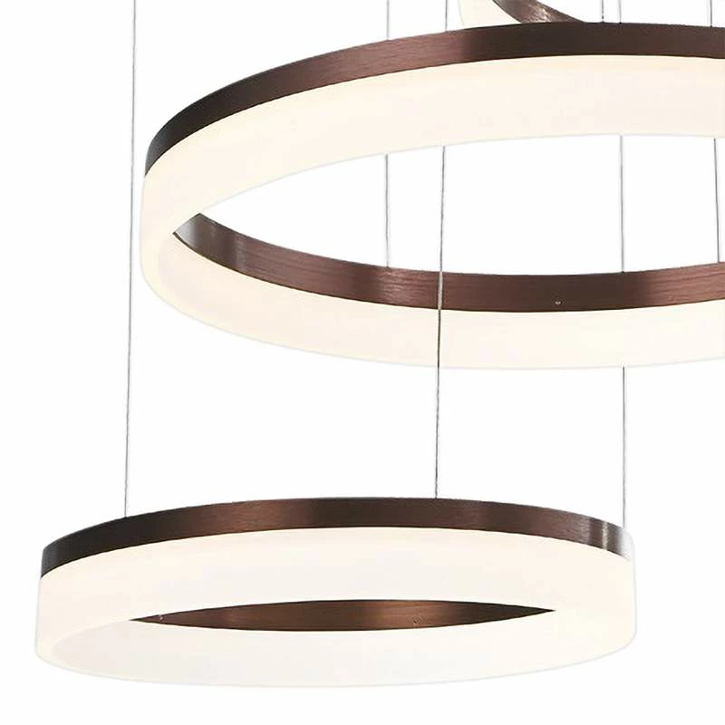 Eurofase Minuta 47.8" Wide LED Bronze Ring Modern Chandelier 6 Eurofase Minuta 47.8" Wide LED Bronze Ring Modern Chandelier - Image 4