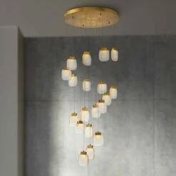 Eurofase Paget 28 3/4" Wide Gold LED Multi-Light Pendant