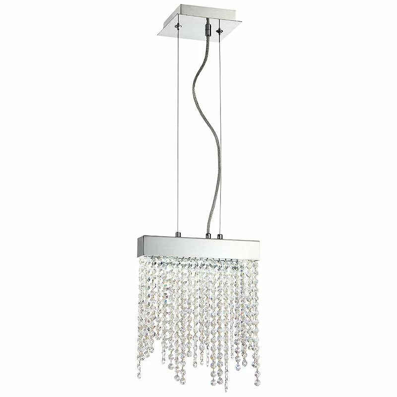 Eurofase Rossi 9 3/4"W Chrome And Crystal LED Mini Pendant 5 Eurofase Rossi 9 3/4"W Chrome And Crystal LED Mini Pendant - Image 3