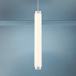 Eurofase Shaw 2 1/2" Wide Chrome LED Tube Mini Pendant Light