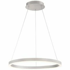 Eurofase Spunto 27 1/2" Wide Silver LED Ring Pendant Light
