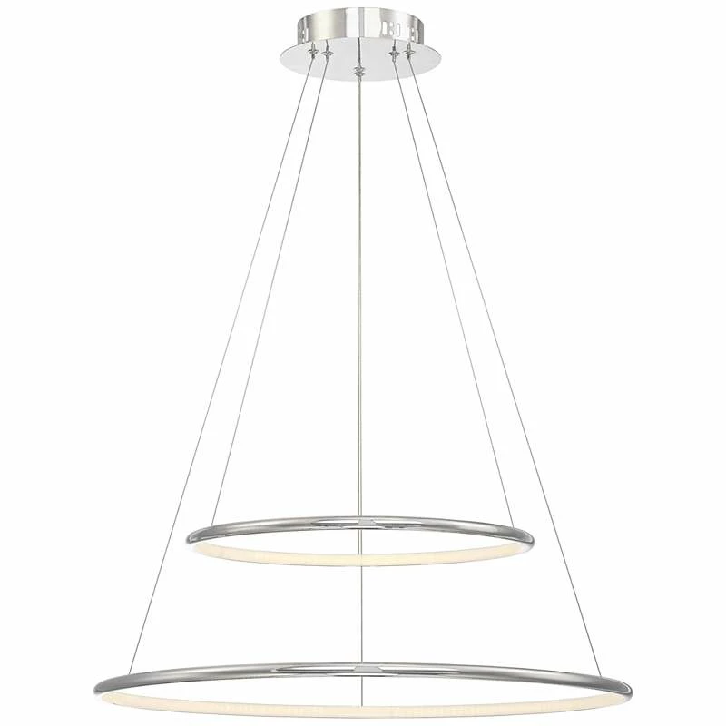 Eurofase Valley 23 1/2" Wide Chrome LED 2-Ring Pendant Light 3 Eurofase Valley 23 1/2" Wide Chrome LED 2-Ring Pendant Light