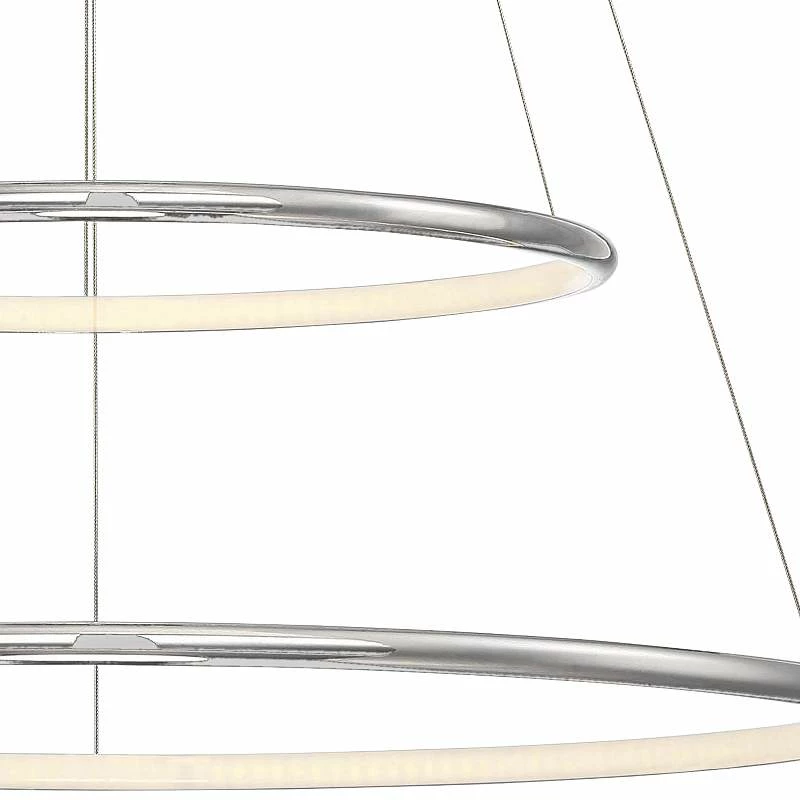 Eurofase Valley 23 1/2" Wide Chrome LED 2-Ring Pendant Light 4 Eurofase Valley 23 1/2" Wide Chrome LED 2-Ring Pendant Light - Image 2