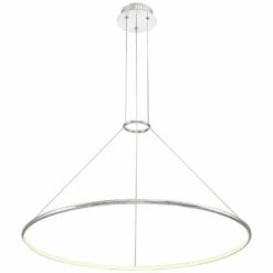 Eurofase Valley 31 1/2" Wide Chrome LED Ring Pendant Light