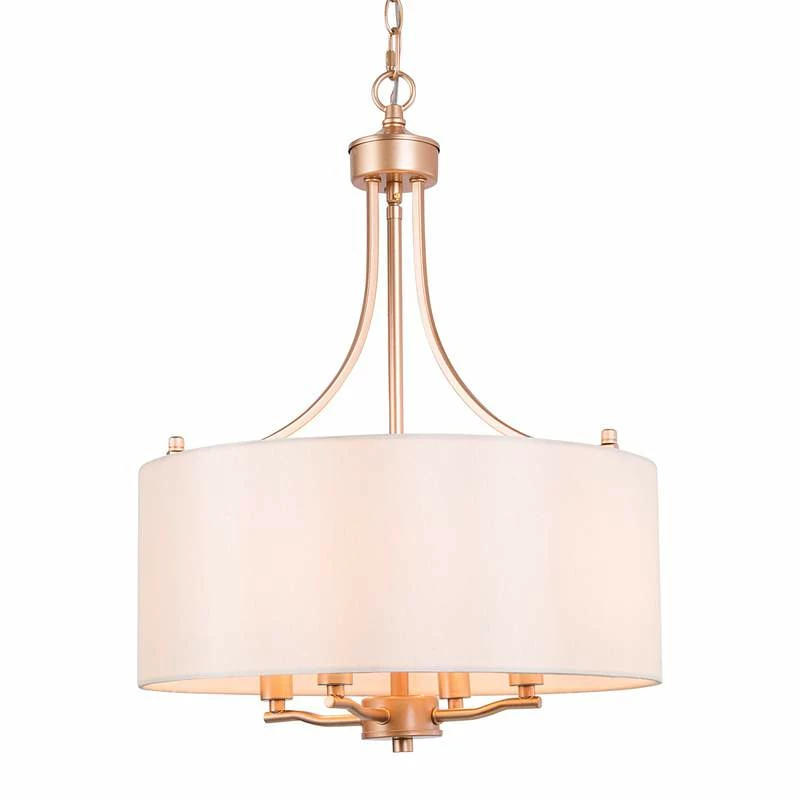 Fanes 16" Wide Gold 4-Light Chandelier 4 Fanes 16" Wide Gold 4-Light Chandelier - Image 2