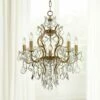Filmore 23" Wide Antique Gold 6-Light Traditional Crystal Chandelier 2 Filmore 23" Wide Antique Gold 6-Light Traditional Crystal Chandelier -Lighting Sales Shop filmore 23 inch wide antique gold 6 light traditional crystal chandelier 39y90cropped