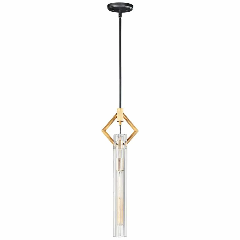 Maxim Flambeau 3" Wide Black And Antique Brass Mini Pendant Light 4 Maxim Flambeau 3" Wide Black And Antique Brass Mini Pendant Light - Image 2