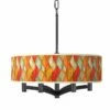 Flame Mosaic Ava 6-Light Black Pendant Chandelier 1 Flame Mosaic Ava 6-Light Black Pendant Chandelier -Lighting Sales Shop flame mosaic ava 6 light black pendant chandelier 801n6