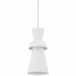 Troy Florence 6 1/2" Wide Gesso White Mini Pendant