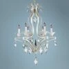 Florence Tarnished Silver 26"W 6-Light Crystal Chandelier