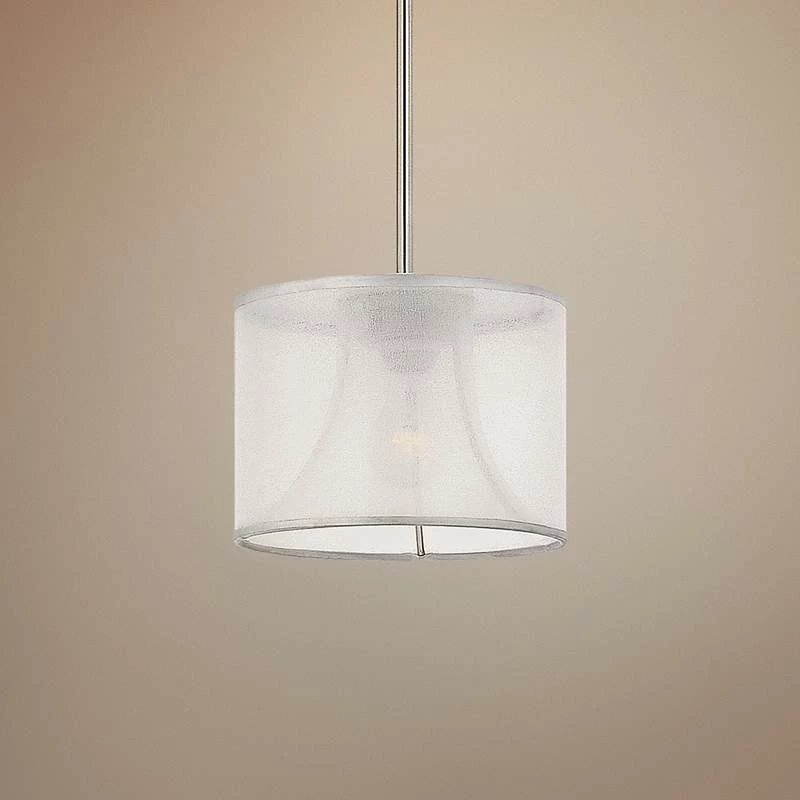 Fredrick Ramond Mime 10" Wide Brushed Nickel Mini Pendant 3 Fredrick Ramond Mime 10" Wide Brushed Nickel Mini Pendant
