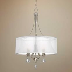 Fredrick Ramond Mime 24"W Brushed Nickel Pendant Chandelier