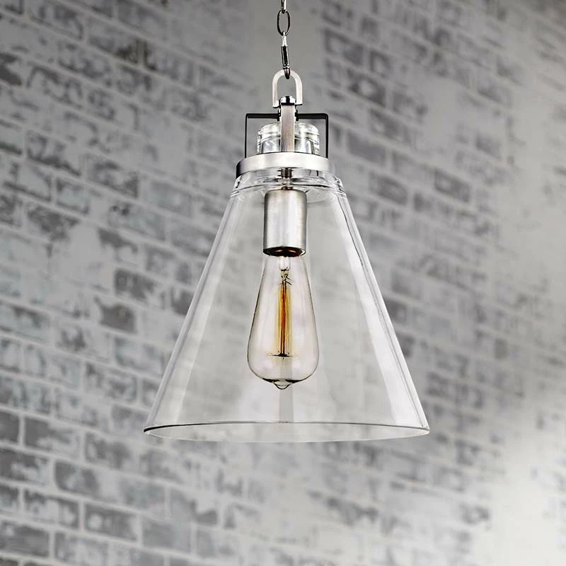 Frontage 10" Wide Satin Nickel 1-Light Glass Mini Pendant 3 Frontage 10" Wide Satin Nickel 1-Light Glass Mini Pendant