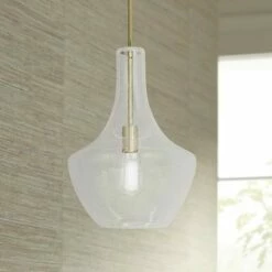 Fusion™ Harlow 14" Wide Brushed Brass Pendant Light
