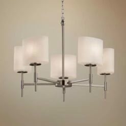 Fusion™ Union 23 1/2" W Brushed Nickel 5-Light Chandelier