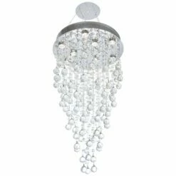 Galaxy 20" Wide Chrome And Crystal 9-Light Chandelier 6 Galaxy 20" Wide Chrome And Crystal 9-Light Chandelier -Lighting Sales Shop galaxy 20 inch wide chrome and crystal 9 light chandelier 39v53