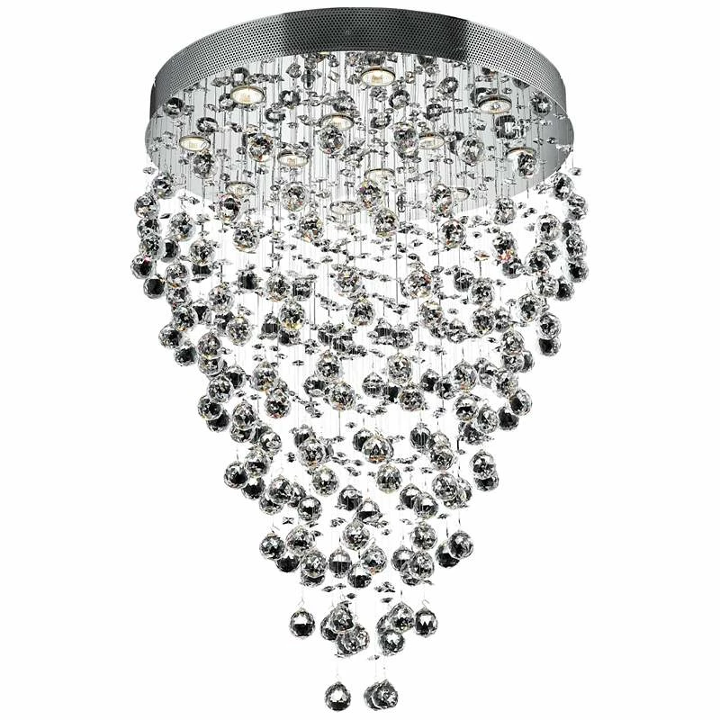 Galaxy 28" Wide Chrome And Crystal 12-Light Chandelier 4 Galaxy 28" Wide Chrome And Crystal 12-Light Chandelier - Image 2