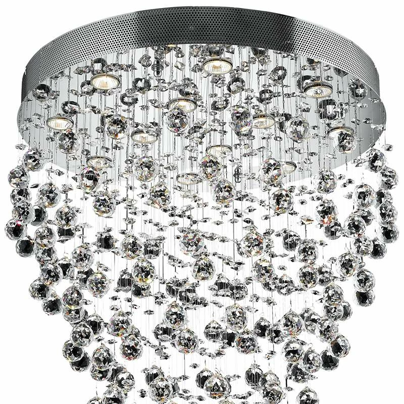 Galaxy 28" Wide Chrome And Crystal 12-Light Chandelier 5 Galaxy 28" Wide Chrome And Crystal 12-Light Chandelier - Image 3