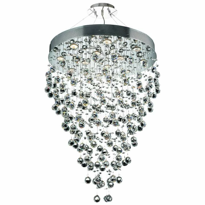 Galaxy 28" Wide Chrome And Crystal 12-Light Chandelier 6 Galaxy 28" Wide Chrome And Crystal 12-Light Chandelier - Image 4