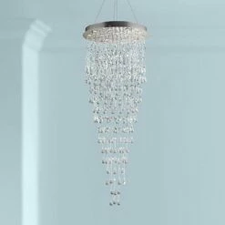 Galaxy 30" Wide Chrome And Crystal 16-Light Chandelier