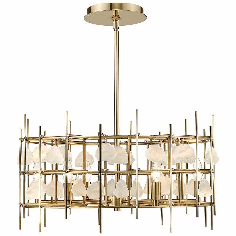 Garroway 24" Wide Aged Brass 6-Light Chandelier 4 Garroway 24" Wide Aged Brass 6-Light Chandelier - Image 2