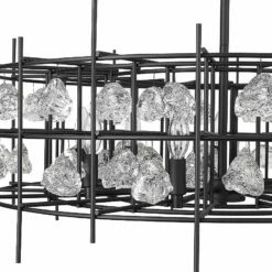 Garroway 32" Wide Matte Black 9-Light Chandelier -Lighting Sales Shop garroway 32 inch wide matte black 9 light chandelier 95v65views4
