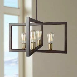 Generation Lighting Finnegan 23 1/2"W New Bronze 4-Light Chandelier
