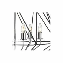 Geo 30" Wide Matte Black And Chrome 6-Light Chandelier 9 Geo 30" Wide Matte Black And Chrome 6-Light Chandelier -Lighting Sales Shop geo 30 inch wide matte black and chrome 6 light chandelier 95v39views1
