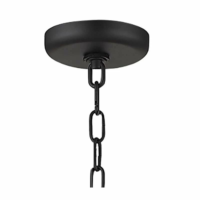 Geo 30" Wide Matte Black And Chrome 6-Light Chandelier 6 Geo 30" Wide Matte Black And Chrome 6-Light Chandelier - Image 4