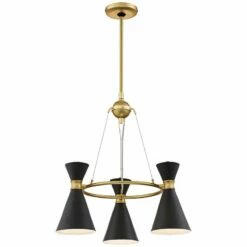 George Kovacs Conic 20" Wide Honey Gold Chandelier -Lighting Sales Shop george kovacs conic 20 inch wide honey gold chandelier 15j11views1