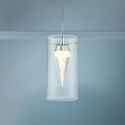 George Kovacs Funnel Cloud 4"W Chrome LED Mini Pendant Light