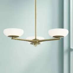 George Kovacs Scale 24" Wide Soft Brass Modern 3-Light LED Chandelier