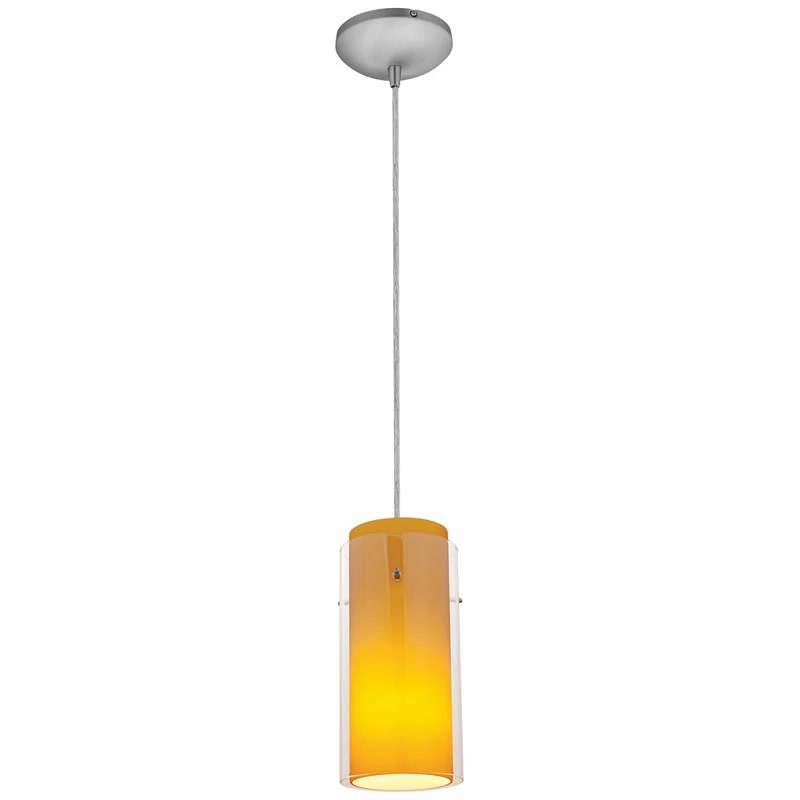 Glass 'n Glass 4 1/2"W Amber Glass LED Mini Pendant 5 Glass 'n Glass 4 1/2"W Amber Glass LED Mini Pendant - Image 3