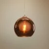 Glow 10" Wide Modern Brushed Copper Glass Mini Pendant -Lighting Sales Shop glow 10 inch wide modern brushed copper glass mini pendant 9m579cropped