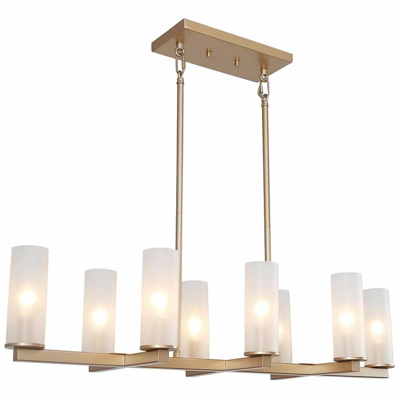 Gollin 32 1/2" Wide Gold Metal 8-Light Island Chandelier 3 Gollin 32 1/2" Wide Gold Metal 8-Light Island Chandelier