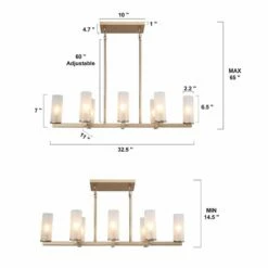 Gollin 32 1/2" Wide Gold Metal 8-Light Island Chandelier 11 Gollin 32 1/2" Wide Gold Metal 8-Light Island Chandelier -Lighting Sales Shop gollin 32 and one half inch wide gold metal 8 light island chandelier 655p5views4
