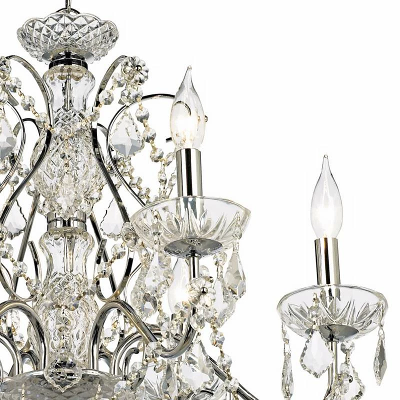 Grace 23 1/2" Wide Chrome And Crystal 6-Light Chandelier 5 Grace 23 1/2" Wide Chrome And Crystal 6-Light Chandelier - Image 3