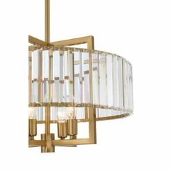 Gretel 19 1/2" Wide Soft Gold And Crystal 4-Light Pendant -Lighting Sales Shop gretel 19 and one half inch wide soft gold and crystal 4 light pendant 379m2views1