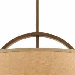Halsted 20" Wide Linen Shade And Brushed Bronze Pendant Light -Lighting Sales Shop halsted 20 inch wide linen shade and brushed bronze pendant light t8841views2