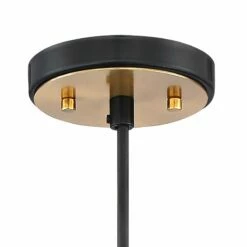 Harmonic 12" Wide Black And Warm Brass Mini Pendant Light -Lighting Sales Shop harmonic 12 inch wide black and warm brass mini pendant light 63c87views2