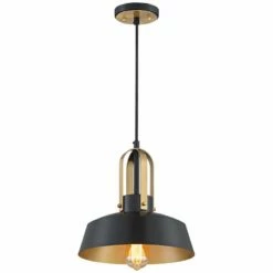 Harmonic 12" Wide Black And Warm Brass Mini Pendant Light -Lighting Sales Shop harmonic 12 inch wide black and warm brass mini pendant light 63c87views4
