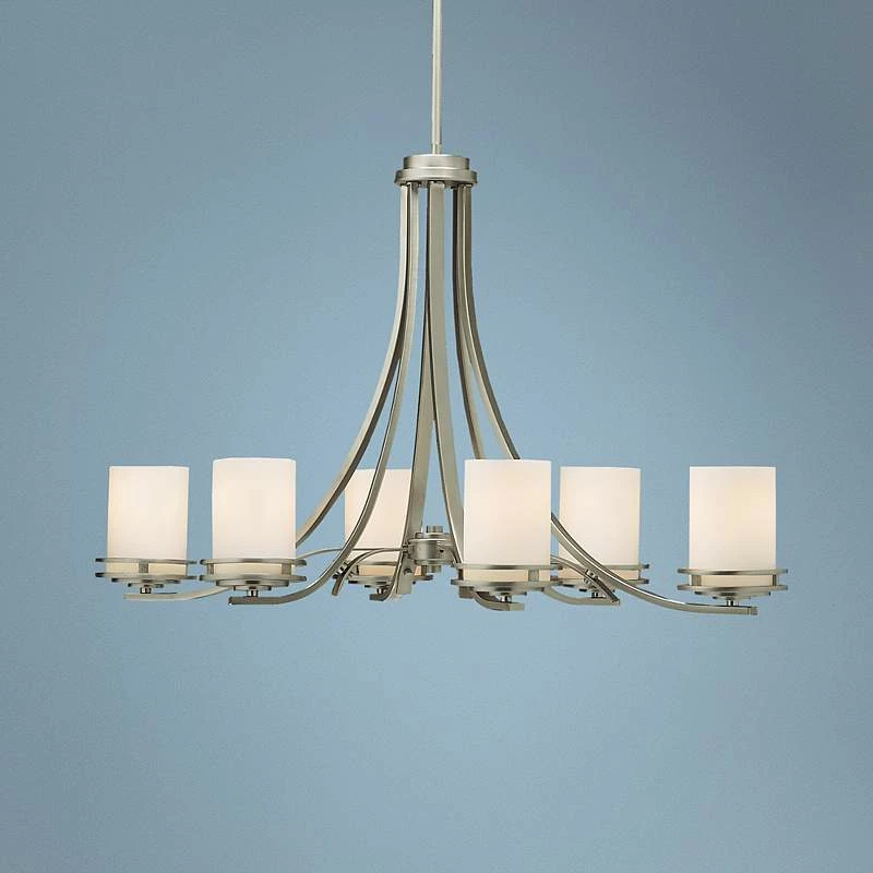 Hendrik Nickel 36" Wide 6-Light Oval Chandelier 4 Hendrik Nickel 36" Wide 6-Light Oval Chandelier - Image 2