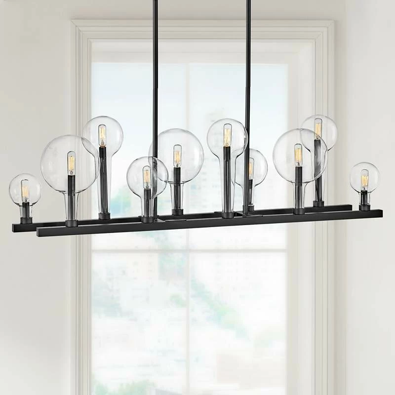 Hinkley Alchemy 48 1/4"W Black 10-Light Island Pendant Light 3 Hinkley Alchemy 48 1/4"W Black 10-Light Island Pendant Light