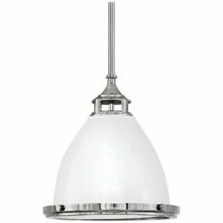 Hinkley Amelia 13" Wide Polished White Pendant Light
