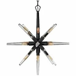 Hinkley Ariel 26"W Black 12-Light Starburst Pendant Light