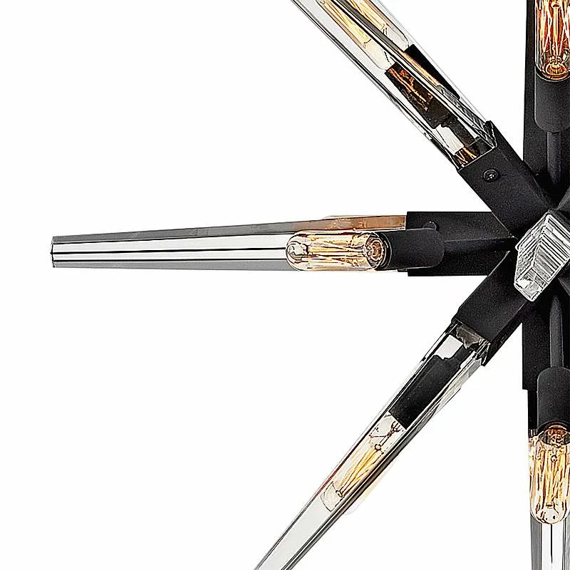 Hinkley Ariel 26"W Black 12-Light Starburst Pendant Light 4 Hinkley Ariel 26"W Black 12-Light Starburst Pendant Light - Image 2