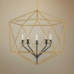 Hinkley Astrid 28" Wide Deluxe Gold 6-Light Chandelier