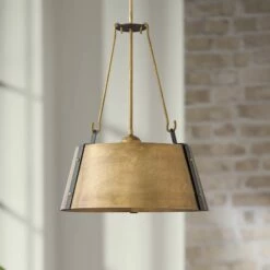 Hinkley Cartwright 19 1/2" Wide Rustic Brass Pendant Light